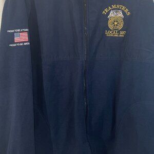 JA7032- Teamsters Local 507 Fleece Jacket  AKWA USA‑Made  Navy  Size Large